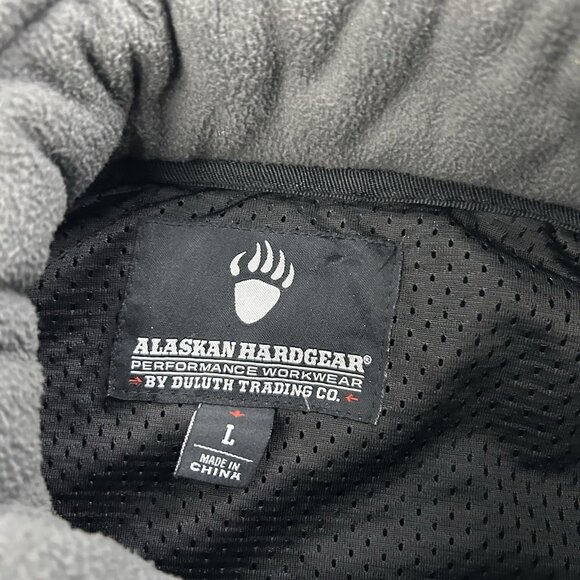 Alaskan Hardgear Duluth Bear Hide Fleece Jacket Mens L Full Zip Black Gray - Picture 4 of 6